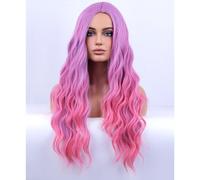 Beron - Light Purple Pink Wigs Long Wavy Wig for Women Natural Curly Light Color Synthetic Hair Wigs Heat Resistant Cosplay Party Daily Use or U