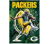 BERONAGE Green Bay Packers NFL Cuddle Blanket 150 x 200 cm Soft Bedspread | Large Cozy Green Bay Packers NFL Wellsoft Blanket Fluffy Easy Care Great for Sofa, Bed, Gameday and Super Bowl