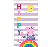 BERONAGE Peppa Pig Children's Bath Towel Velour Quality 75 cm x 150 cm 100% Cotton Pink Cartoon