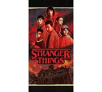 BERONAGE Stranger Things Bath Towel 70 x 140 cm Black Red Eleven Dustin Mike Billy Steve Will Max Hopper Towel