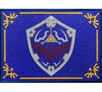 BERONAGE The Legend of Zelda Doormat Shield 50 x 70 cm Dirt Trapper Mat with Non-Slip PVC Underlay Doormat Triforce Left Awakening Breath of The Wild Doormat Easy to Clean Outdoor and Indoor