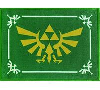 BERONAGE The Legend of Zelda Hyrule Doormat 50 x 70 cm Dirt Trapper Mat with Non-Slip PVC Underlay Doormat Triforce Left Awakening Breath of the Wild Doormat Easy to Clean Outdoor and Indoor Use