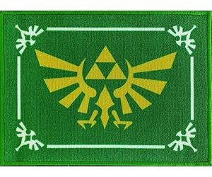 BERONAGE The Legend of Zelda Hyrule Doormat 50 x 70 cm Dirt Trapper Mat with Non-Slip PVC Underlay Doormat Triforce Left Awakening Breath of the Wild Doormat Easy to Clean Outdoor and Indoor Use