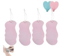 Berosely Radiant Skin Sponge, 3D Super Soft Exfoliating Bath Sponge Reusable, Radiant Skin Exfoliating Bath Sponges, Apparent exfoliating Sponges for Body & Face (4pcs-Pink)