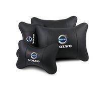 BEROZA 2 Car Neck Pillow for Volvo XC60/S90/XC90/XC40/S60 Car Seat Headrest Emblem Orthopedic Neck Support Rest Pillow Breathable Accessories,C Set of four (with lumbar support)
