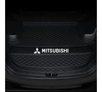 BEROZA Car Boot Mat Liner, for Mitsubishi Outlander 2013-2021 7-seater high configuration waterproof non-slip liner,Car Leather Boot Mats Anti Scratch Anti Slip Protector Pad Accessories,A