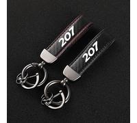 BEROZA Car Keychain, for Peugeot 207 Personalized Car Keychain Men and Women Car Key Ring Replacement,D-2pcs