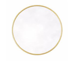 Berpar Wall-Mounted Round Mirror 50cm - Minimalist Gold Decorative Wall Mirror with Slim Metal Frame, Modern Contemporary Design for Bathroom, Bedroom, Living Room, Hallway & Home Interior Décor
