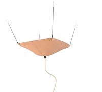 BERPET Ceiling Leak Diverter Drain Tarps Rain Diverter for Roof with Drainage Pipe Khaki 5' x 5'