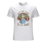 BERRAHI Tieguan Save-The-Planet-Kill-All-Humans-T-Shirt(1) White L