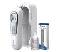 Berrcom Highly Accurate Ear Thermometer, Pre-Warmed Probe Technology Ear Thermometer for Adults and Baby, Smart Age Grouping Temperature Guidance, Instant Reading, Fever Alarm