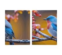 Berries And Bluebird Passport Holder Cover PU Leather Waterproof Passport Case Travel Wallet with Credit Card Slots for Women Men, style, 20.3x13.8cm