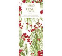Berries and Pine Christmas by Karen Kluglein Caspari Tissue Wrap 4 Sheets of 70 x 50 cm Luxury Tissue Wrapping Paper