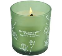 Berries Bergamot & Vanilla Scented Candle - Large Natural Soy Wood Wick Candle 10.6 oz - Uplifting Berry Citrus & Vanilla Aroma - Long Lasting, Clean Burn - Aromatherapy for Home, Bath & Stress Relief