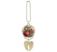 Berries of Pomegranate Car Hanging Ornament Rear View Mirror Pendant Lucky Presents Hanging Ornament Funny Car Pendant for Office Auto Home Decoration Golden-Style