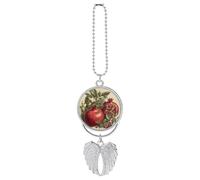 Berries of Pomegranate Car Hanging Ornament, Silver Zinc Alloy Car Mirror Hanging Accessories, Auto Interior Ornament Pendant, Funny Cars Pendants Vehicle Pendant Cars Accessories for Women Men