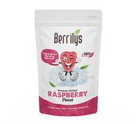 Berrilys Freeze Dried Raspberry Pieces, Irresistible Burst of Tart Goodness, Crumbles, Perfect for Topping, Baking, Gourmet Snacking, Cake Decorating, 30 gr