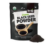 Berrilys Organic Black Cumin Seed Powder, 454 gr Pure Organic Nigella Sativa, Black Cumin Seed Powder for Wellness & Holistic Health Benefits