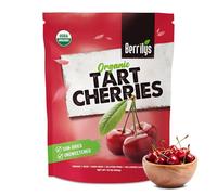 Berrilys Organic Dried Tart Cherries, 284 GR, Pitted, Great for Baking and Snacking Non-GMO, Kosher, Unsulfured, No Added Sugar, No Oil