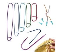 Berriphonia Cable Stitch Needles for Knitting - Versatile Multicolour Aluminium Safety Pins, Crochet Tools Braid Needles | For Sweaters, Socks, DIY, Tapestries, Yarn and for