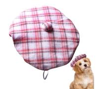 Berriphonia Cat Beret, Puppy French Hat, Adjustable Strap Pet Beret, Decorative Hairdresser For Dogs Puppies For Kittens Birthday Party To Fit The Circumference