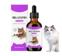 Berriphonia Cat Sleep Aid - 60ml Liquid Drops,Pet Relaxant Solution for Vet Visits Noisy Households Car Ride Crate Training