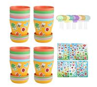 Berriphonia Children's Spring Crafts - Fun, Colourful, DIY Learning Activity, Flower Pot Sticker Set, Children from 4 Years, Suitable for Classroom, Preschool, Home, Party, Mother's Day