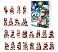 Berriphonia Countdown Calendar, 24 Days Countdown Of Jesus Pendant Set, Acrylic 2d Ornament Festive Decor For Home Activities Home House Improve The Festive Atmosphere Of Your Own