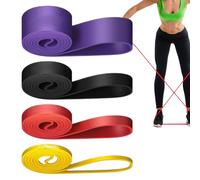 Berriphonia Exercise Resistance Bands - 4 Pieces Auxiliary Traction Belt | Pulling Belt For Home Gym Office Apartment Hotel Outdoor Travel Busy Professional Players