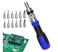 Berriphonia Ratcheting Screwdriver Set - Precision Adjustable 13-in-1 | Security Hex Flathead Screwdriver - for Home Garage Mechanic Automotive Furniture Appliance