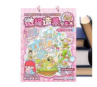 Berriphonia Scene Sticker Book | Fun Landscape DIY Decor Cute Sticker 3D DIY Scene Scrapbooking Supplies - For Adults Scrapbooking Notebook Journal Home School Birthdays