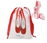 Berriphonia Shoe Bags for Storage, Drawstring Bag for Storing Dance Shoes with Dust Protection, Lightweight Satin Storage Bag, Dustproof for Travel, Sports, Stage Area, red, see description, See
