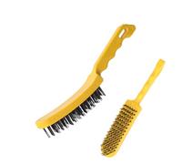 Berriphonia Wire Brushes for Cleaning - Small Heavy Duty Stiff Bristle Rust Remover,Household Scrubber Brush Paint Removal - for Welding Slag Grill Kitchen Auto DIY Projects