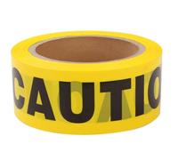 Berry 100 Meter Caution Warning Tape - Yellow | 2 Inch Wide Barrier Tape | Non-adhesive Caution Tape for Marks off Dangerous Areas or Zones, Construction Sites, Roads, Working Zones, etc