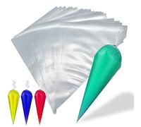 BERRY 100 Pcs 12 Inches Thick Disposable Piping Bags for Decorating Cakes, Pies, Cookies, Anti-Burst Icing Bags for All Size Tips Couplers (Pack 100-12 Inch)