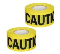 Berry 200 Meter Caution Warning Tape - Yellow | Non-adhesive Caution Tape for Marks off Dangerous Areas or Zones, Construction Sites, Roads, Working Zones, etc (2)