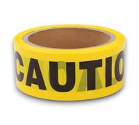 Berry 50 Meter Caution Warning Tape - Yellow, 2 Inch Wide Barrier Tape, Non-adhesive Caution Tape for Marks off Dangerous Areas or Zones, Construction Sites, Roads, Working Zones, etc