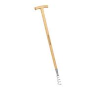 Berry&Bird Stainless Steel Post Hole Digger, Manual Fence Post Auger with Spiral Design and Ergonomic T-Grip Wooden Handle , Gardening Post Hole Digger for Removing Weeds , Planting Flowers and Bulbs