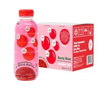 Berry Blast, Strawberry and Mixed Berries Popping Boba in a Bottle, Bubble Fruit Tea, 12 x 500ml Bottles