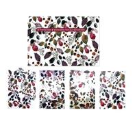 Berry Botanical Design - Decorative Blank Notecards Set - 20 notecards, envelopes - Ideal as Greetings Cards, Thank You Notes, Good Luck Messages