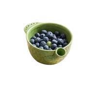 Berry Bowl - 18.5x18.5x10cm Ceramic | Self Rinsing Fruit Vegetable Colander