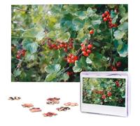 Berry Bush in The Summer Puzzles 1000 Pieces Wooden Jigsaw Puzzles Personalized Photo Puzzle for Adults Friends Picture Puzzle Gifts for Wedding Birthday Valentine's Day Home Decor