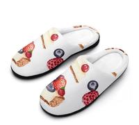 Berry Cheesecake Mens Slipper Slip On Winter Warm House Slippers Shoes Indoor Outdoor