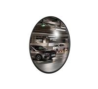 Berry Convex Safety Mirror - 30CM | Wide Angle Driveway Security Mirror with Plastic Body | Indoor Convex Mirror for Garage, Parking Lot, Warehouse & Blind Spot Safety - Black