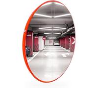 Berry Convex Safety Mirror - 80CM | Orange Round Safety Convex Mirror for Driveway | Wide Angle Visible High-Definition Security Mirror for Indoor Garages, Parking Lots, Warehouses