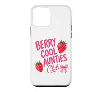 Berry Cool Aunties Club Retro Pink Strawberry Bow Case for iPhone 12 mini