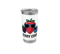 Berry Cool Fun Fruit Sunglasses Pun Stainless Steel Insulated Tumbler