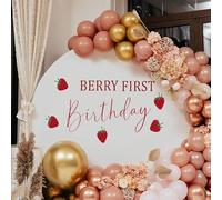 Berry First Birthday Arch Backdrop Decor Decal, Baby Shower Bridal Shower Decor, Anniversary 1st Birthday Party Photo Shoot Props Supplies