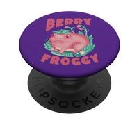 Berry Froggy Cute Strawberry Frog Design PopSockets Adhesive PopGrip
