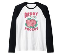 Berry Froggy Cute Strawberry Frog Design Raglan Baseball Tee